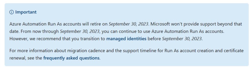 Microsoft to Retire Run As Accounts in September 2023